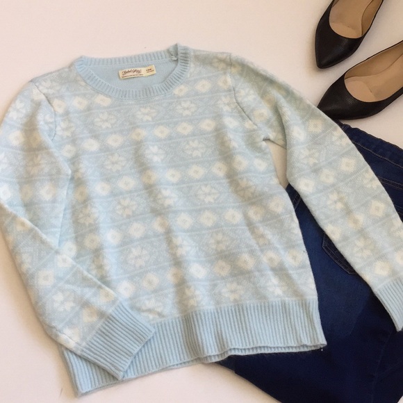 Light Blue Snowflake Sweater 